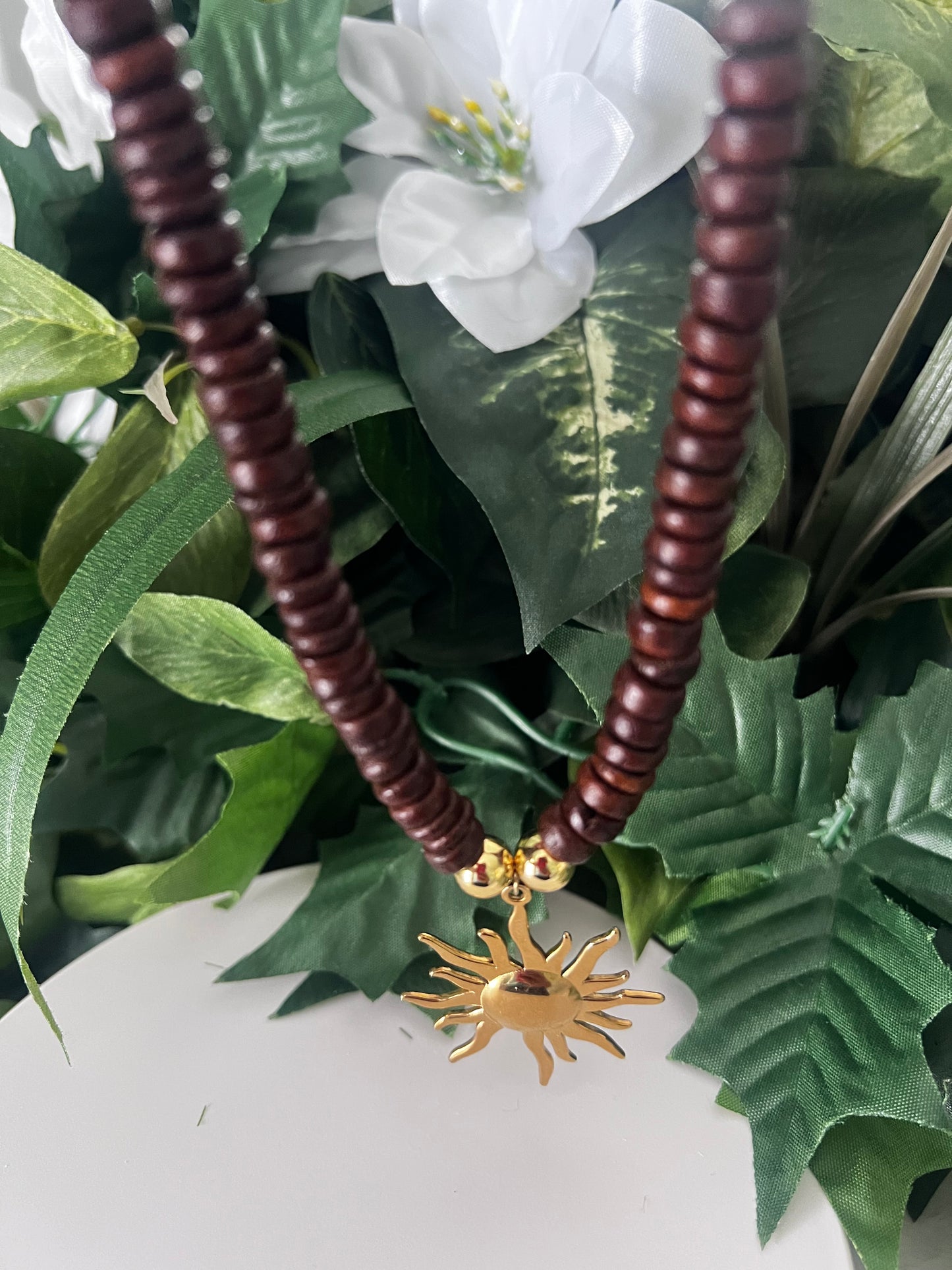 disc beads necklace