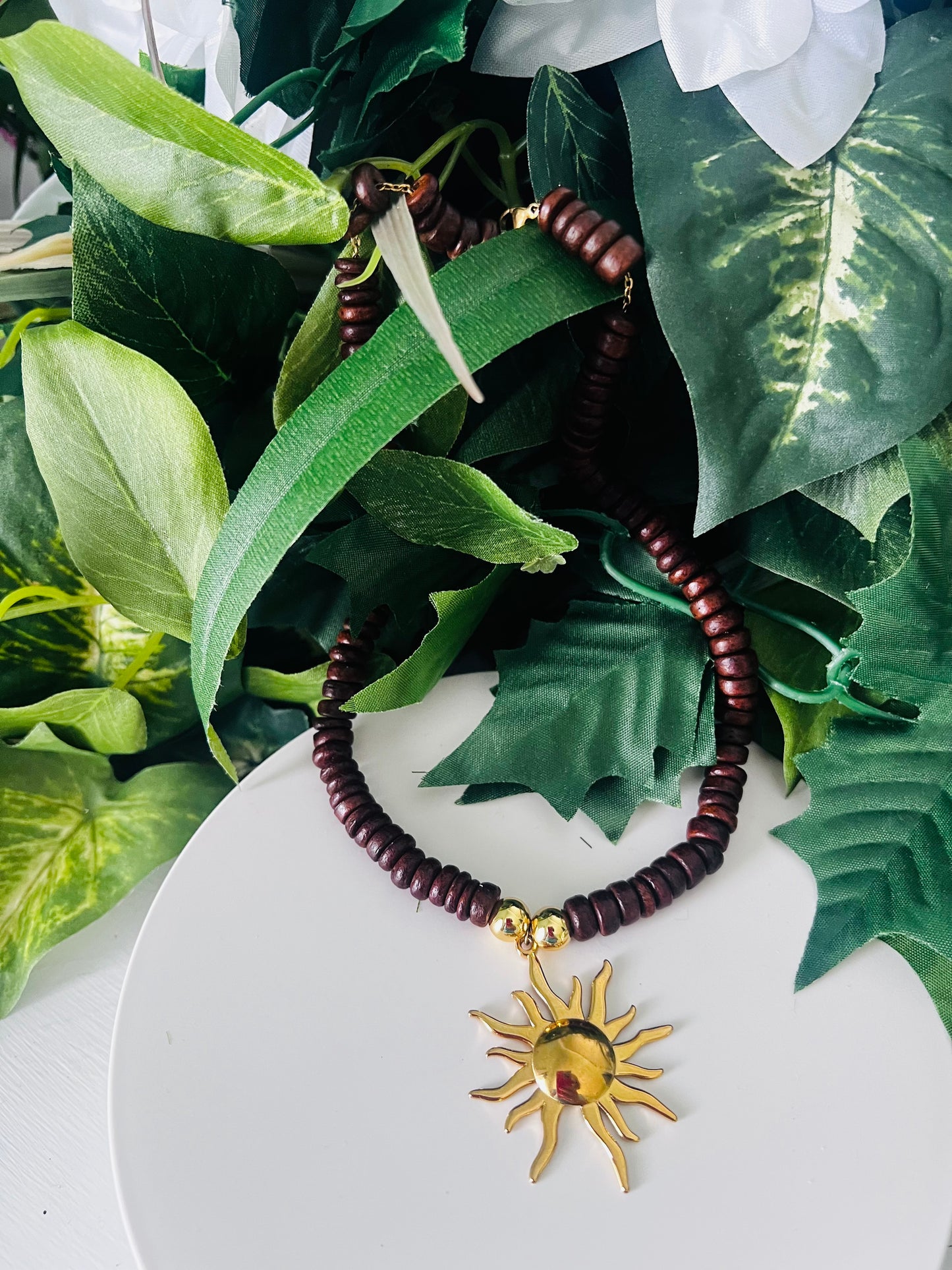 disc beads necklace