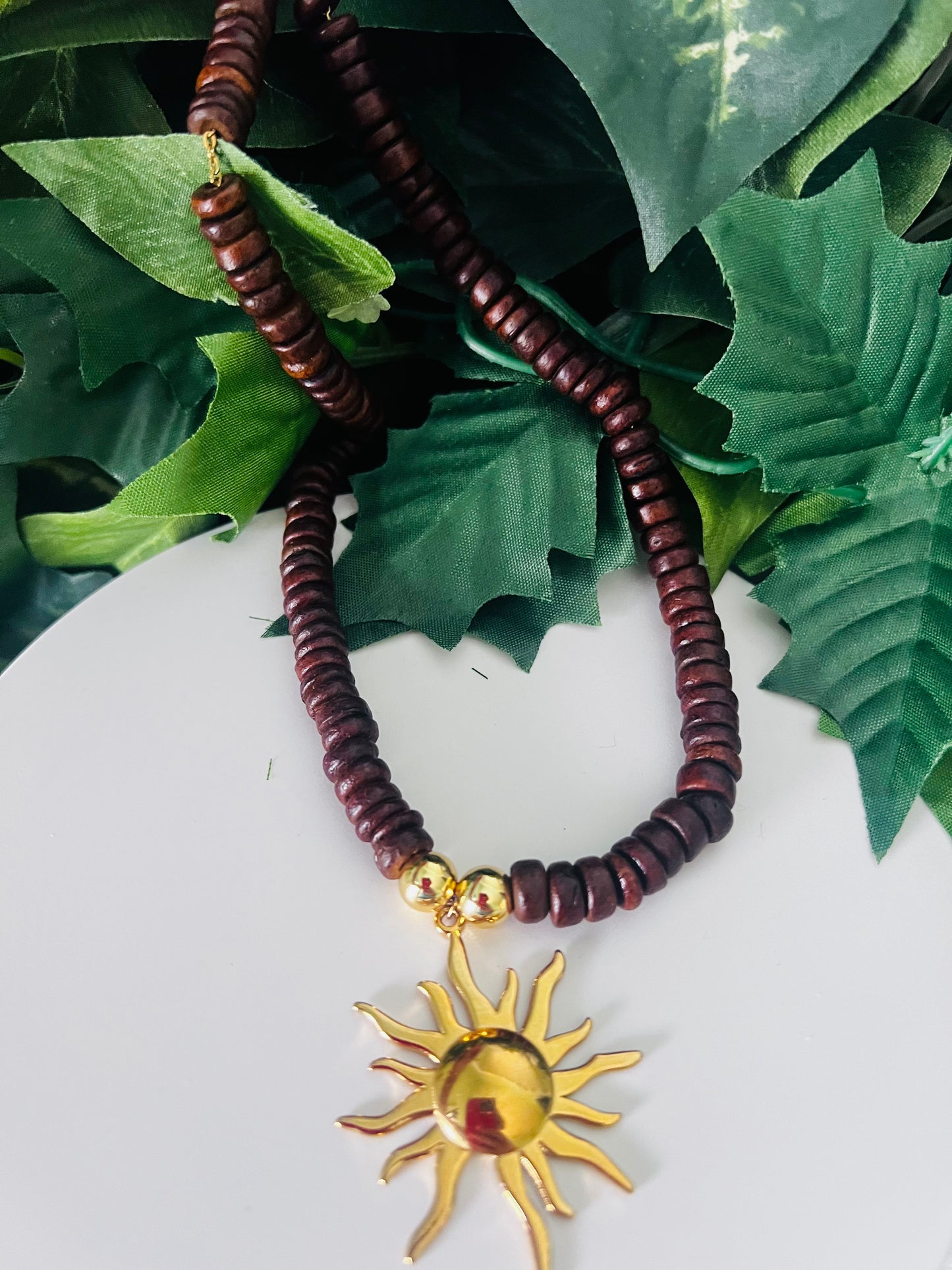 disc beads necklace